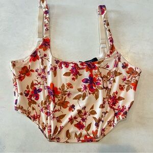 Large Floral Corset Top